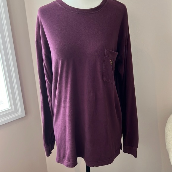 VS Pink l Long Sleeve Purple Top - Picture 1 of 7